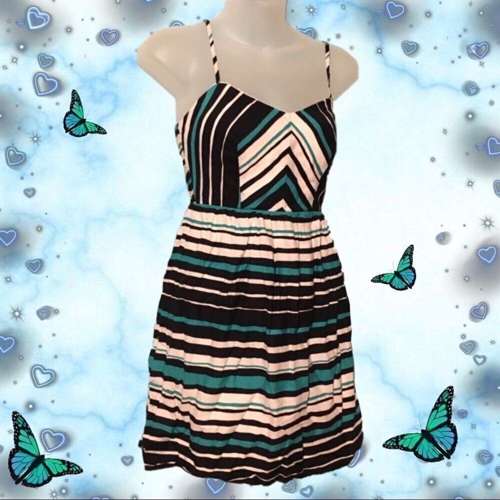 City triangles size 1 stripped sleeveless dress